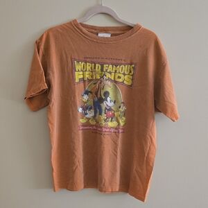 Disney Orange Short Sleeve Tees Casual Collection